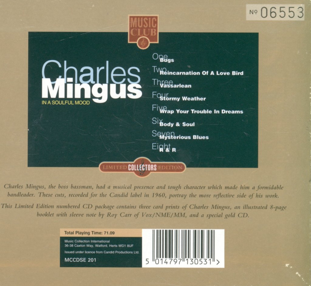 Charles Mingus - In A Soulful Mood - Cd