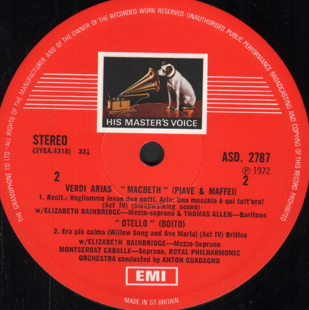 Montserrat Caballe - Sings Verdi - Lp