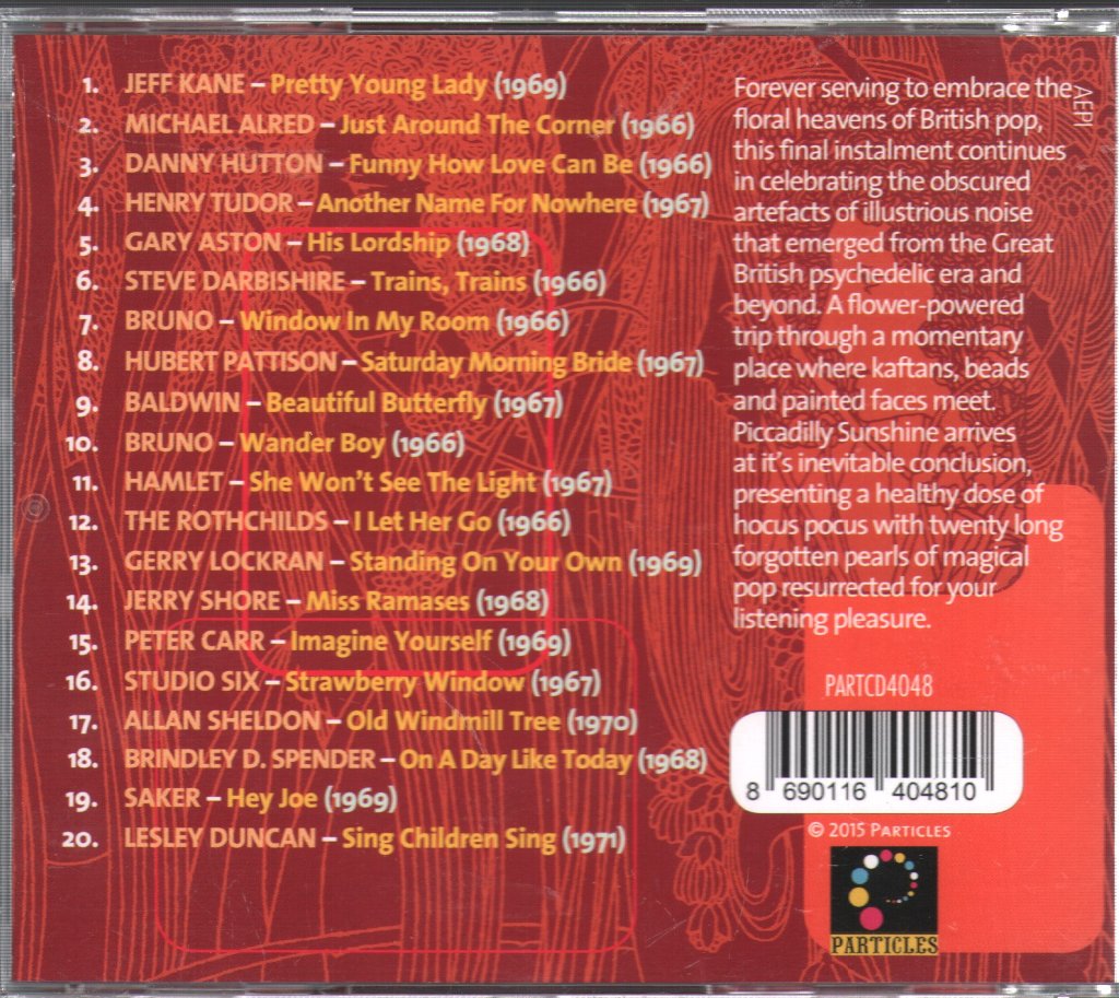 Various Artists - Piccadilly Sunshine Part Twenty (British Pop Psych And Other Flavours 1966 - 1971) - Cd