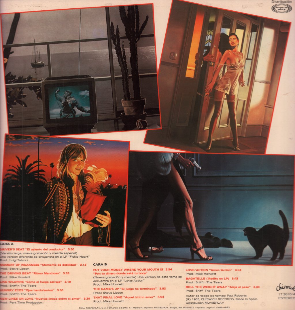 Sniff N The Tears - European Tour / Summer 83 - Lp