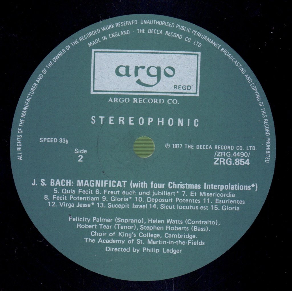 Bach And Vivaldi - Magnificat - Lp