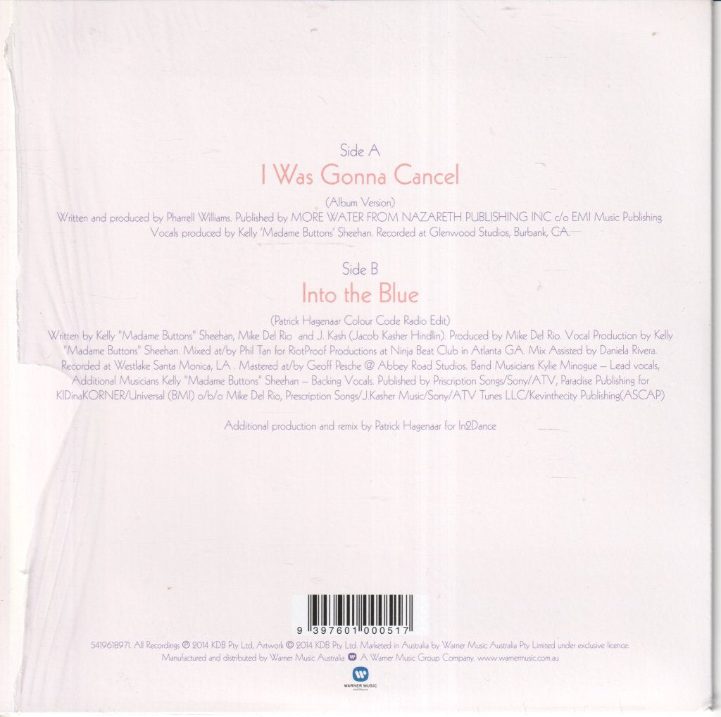 Kylie Minogue - I Was Gonna Cancel - 7 Inch