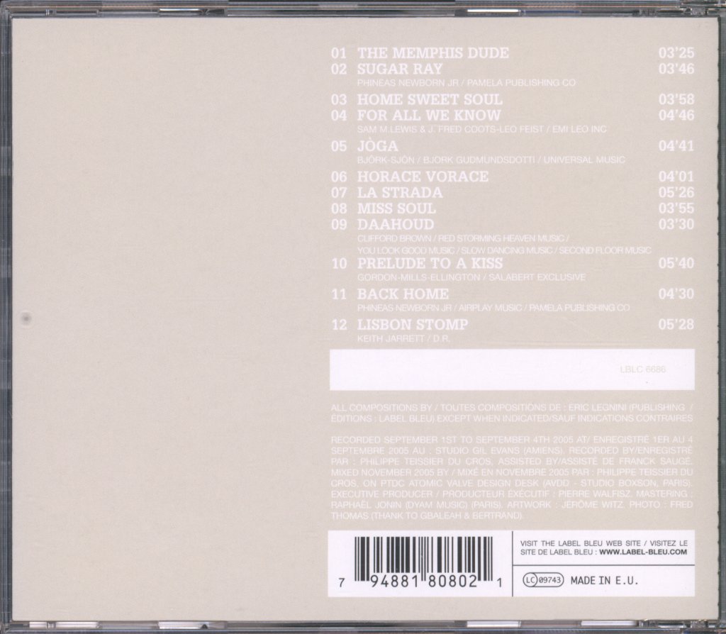 Eric Legnini Trio - Miss Soul - Cd