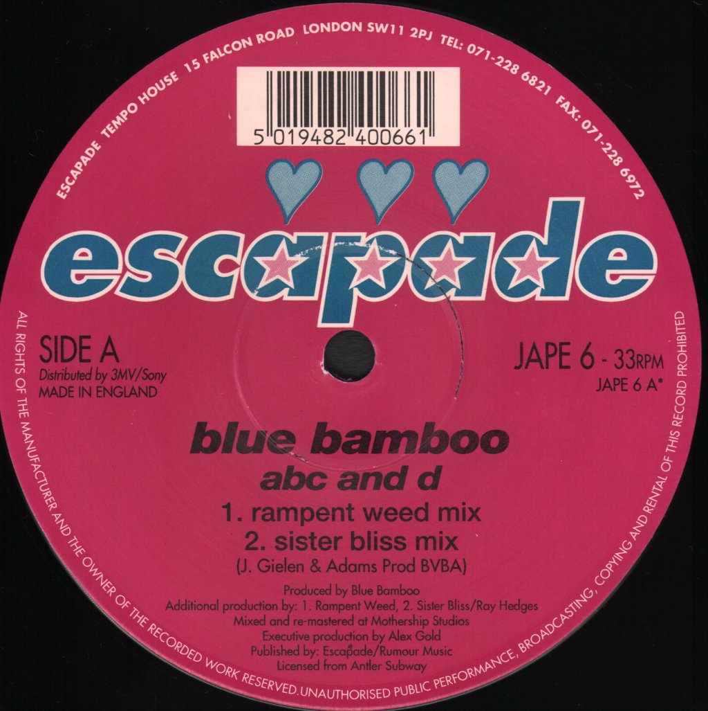 Blue Bamboo - A B And C - 12 Inch