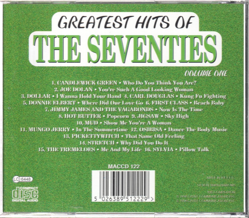Various Artists - Greatest Hits Of The Seventies Volume One - Cd