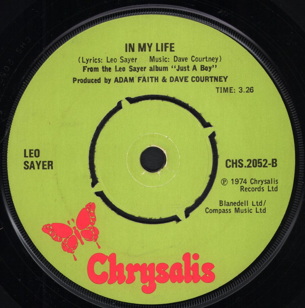 Leo Sayer - Long Tall Glasses - 7 Inch