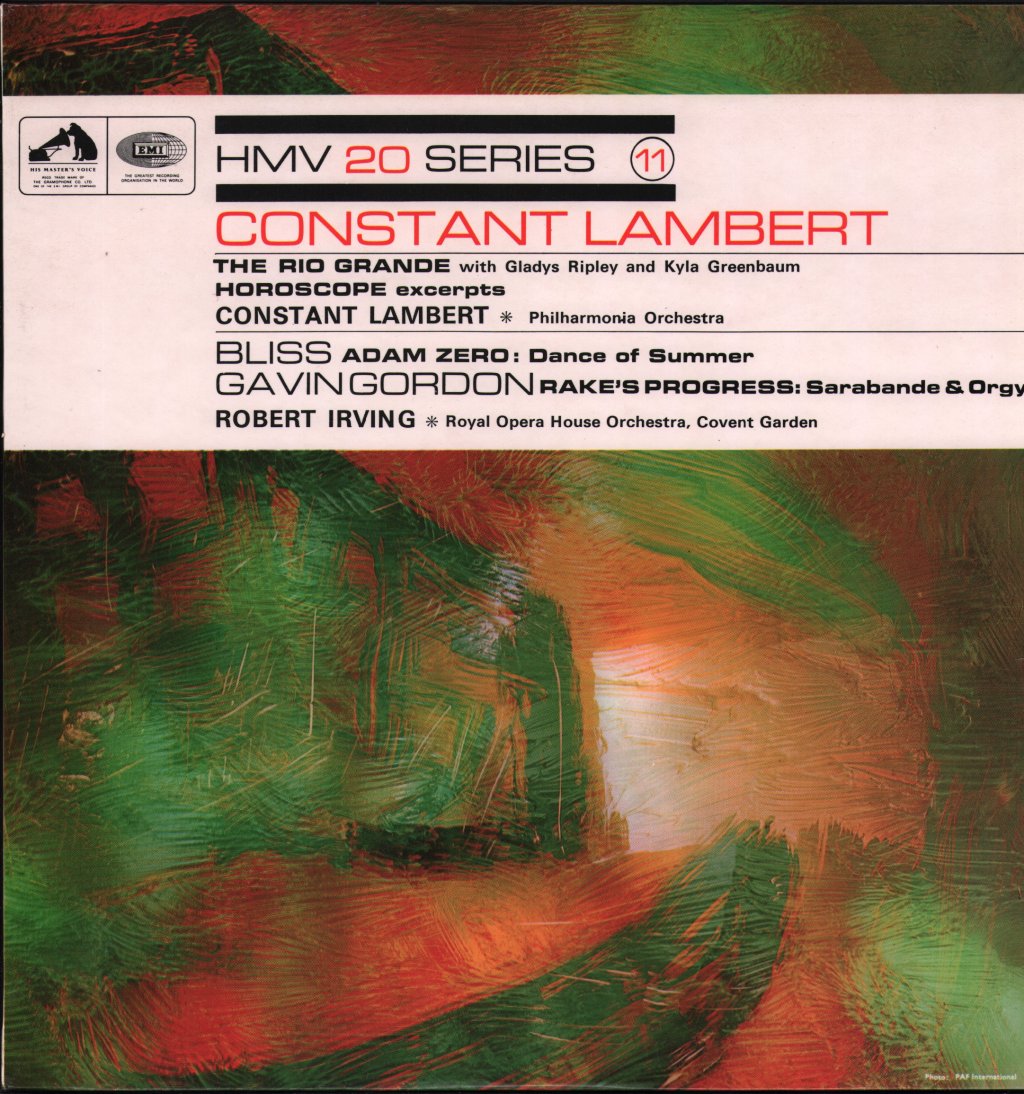 Constant Lambert / Philharmonia Orchestra / Robert Irving / Royal Opera House Orchestra, Covent Garden - Constant Lambert - Rio Grande / Bliss - Adam Zero - Dance of Summer - Lp