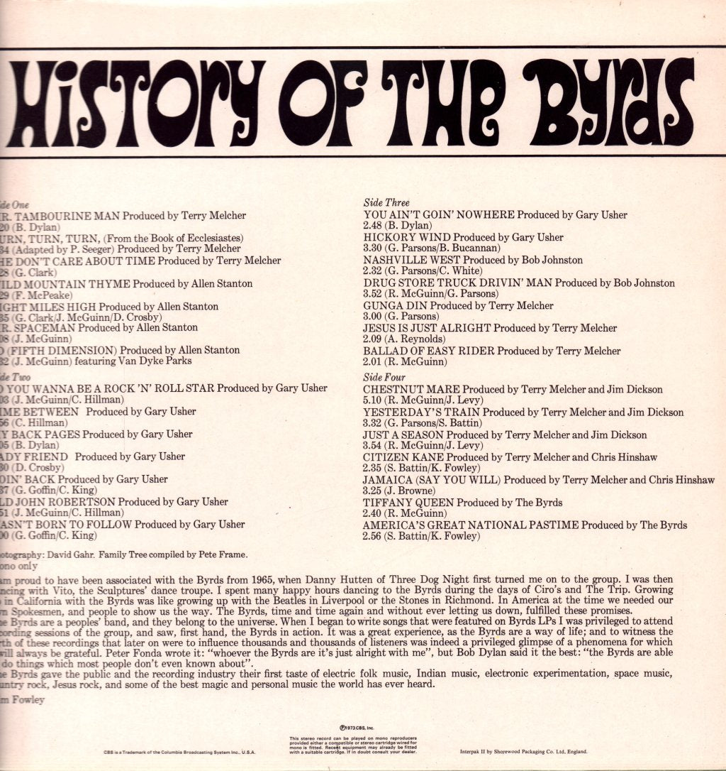 Byrds - History Of - Lp