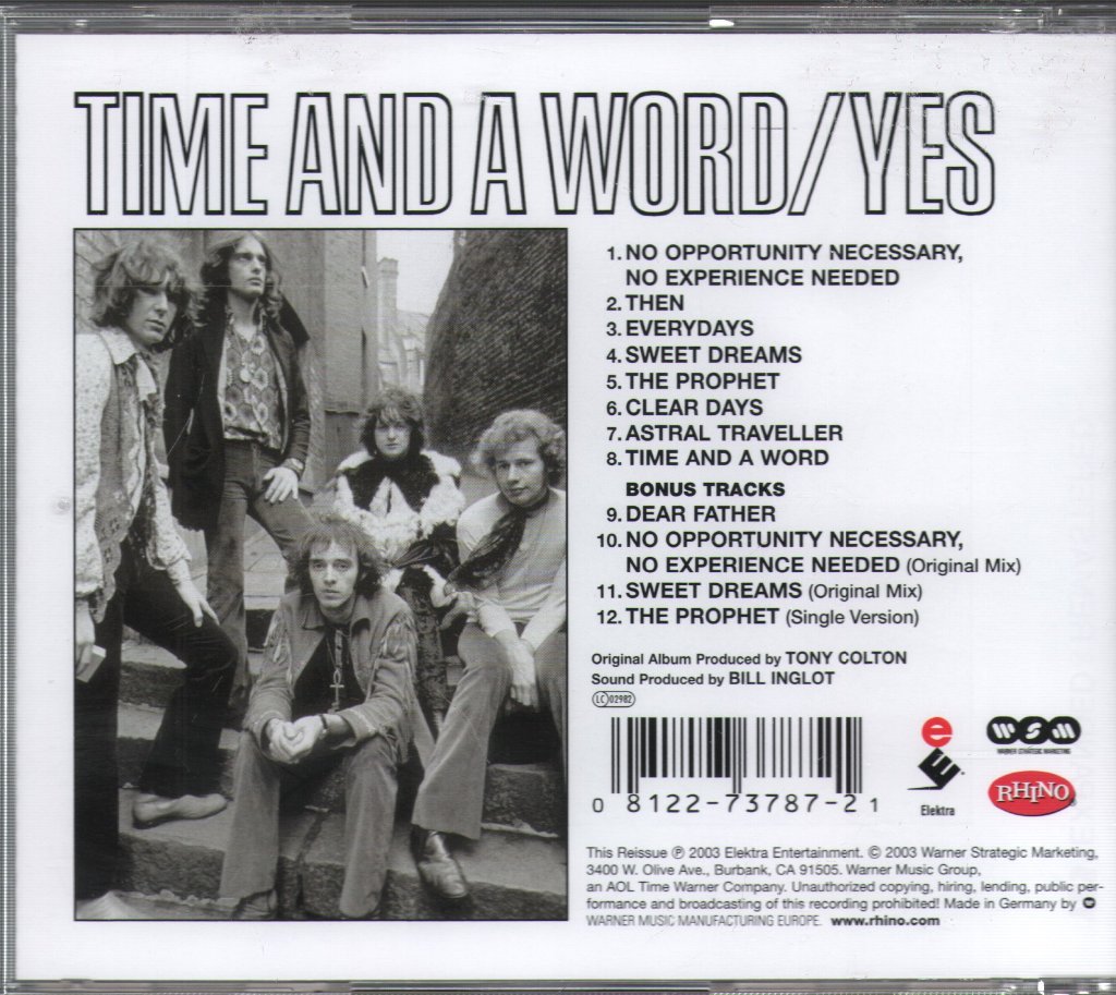 Yes - Time And A Word - Cd