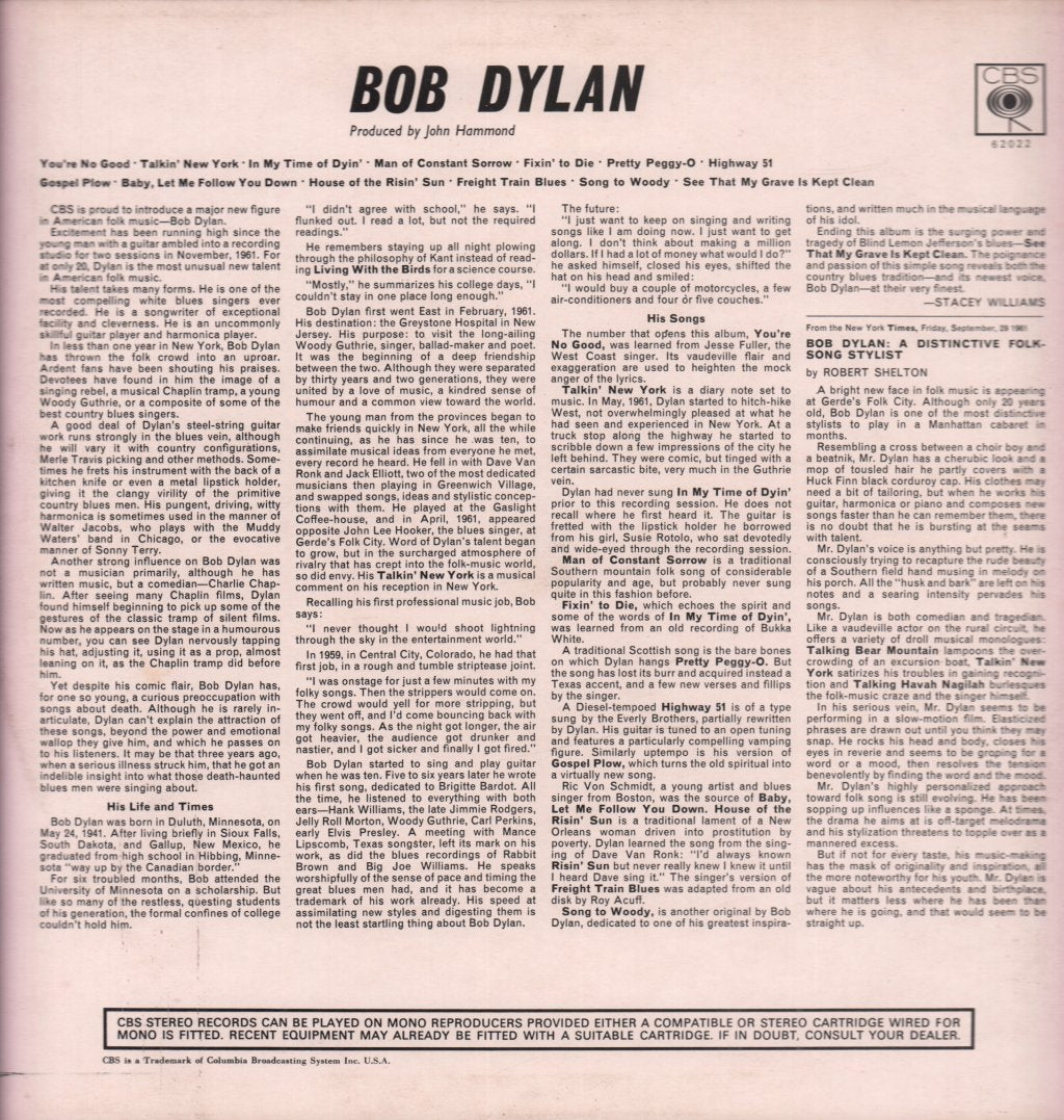 Bob Dylan - Bob Dylan - Lp