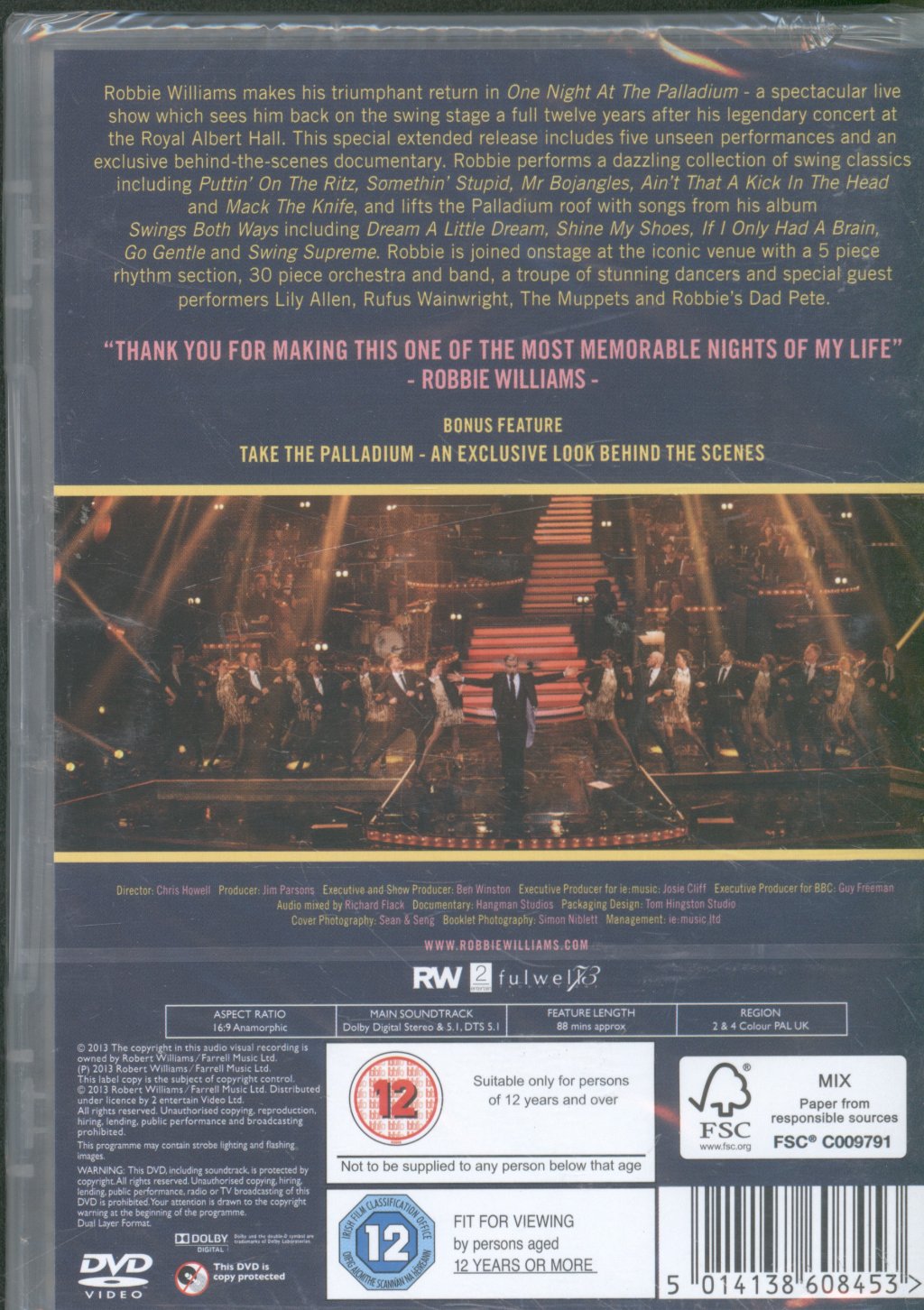 Robbie Williams - One Night At The Palladium - Dvd