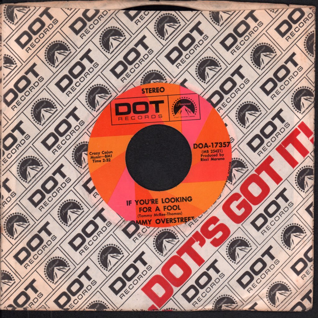Tommy Overstreet - Smartest Fool - 7 Inch
