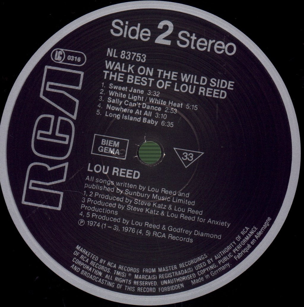 Lou Reed - Walk On The Wild Side (Best Of) - Lp