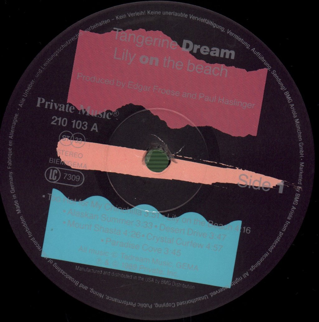 Tangerine Dream - Lily On The Beach - Lp