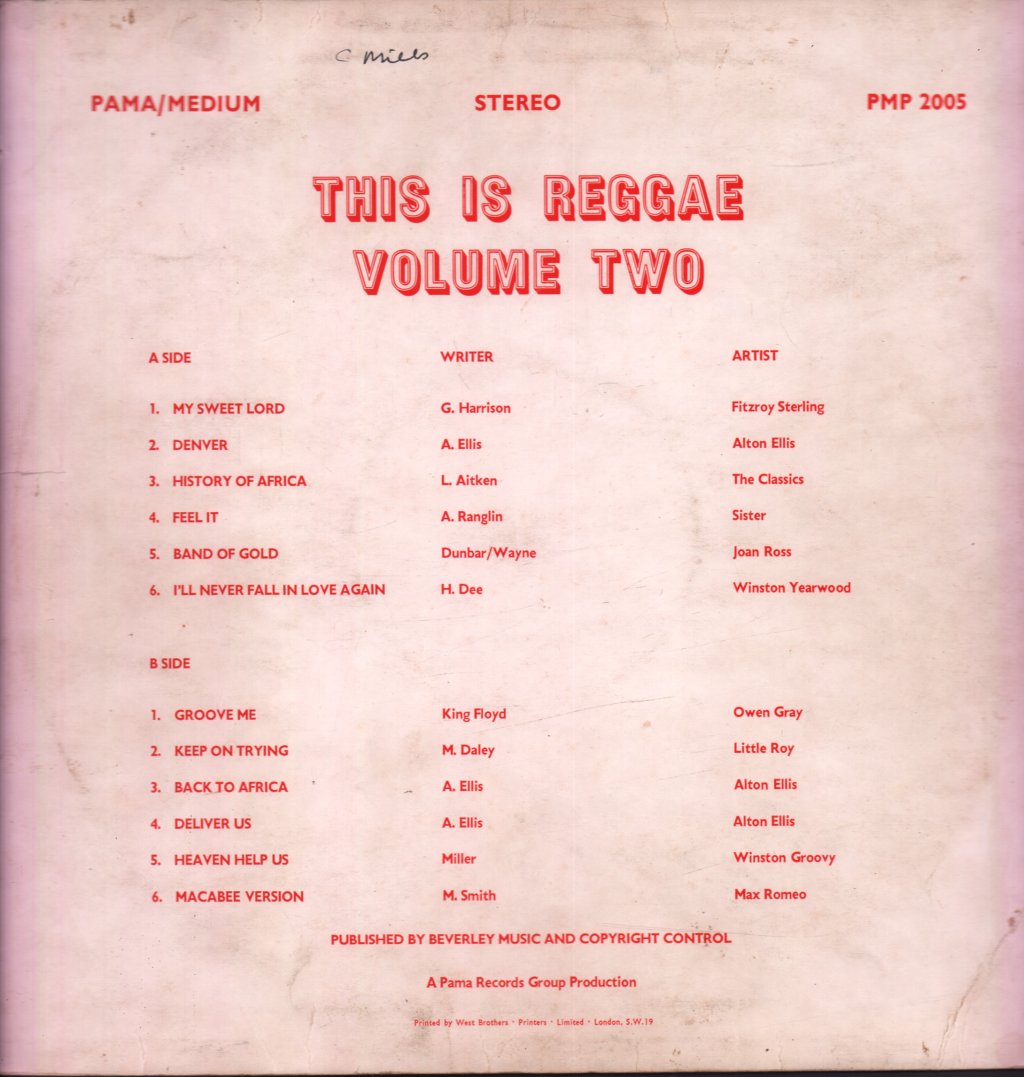 Various Artists - This Is Reggae Volume Two - Lp