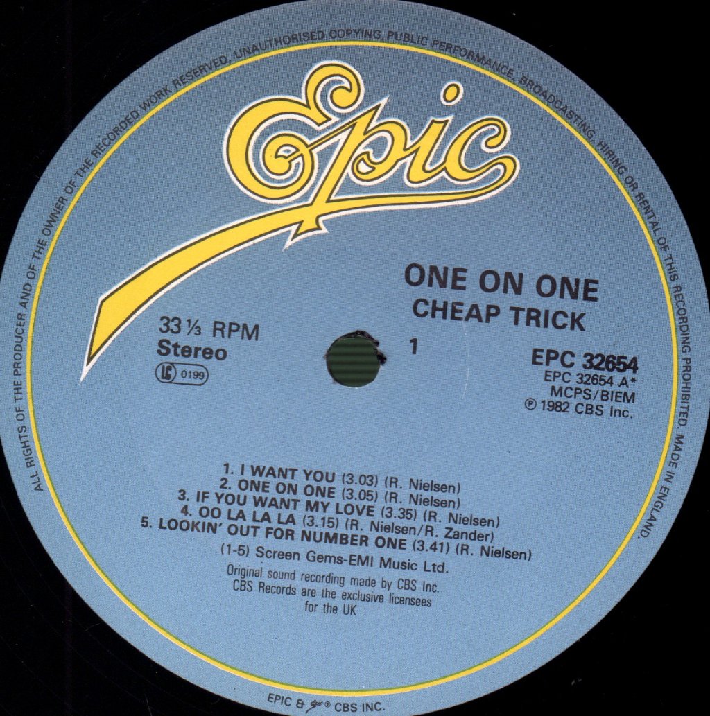Cheap Trick - One On One - Lp