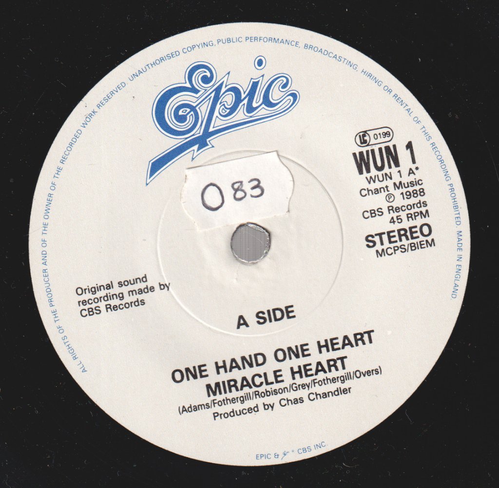 One Hand One Heart - Miracle Heart - 7 Inch