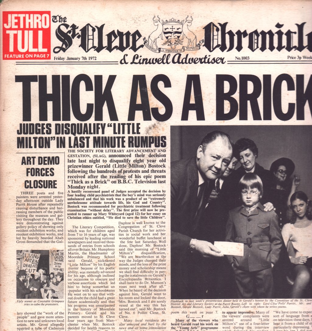 Jethro Tull - Thick As A Brick - Lp