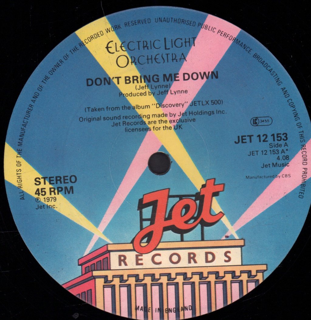 Electric Light Orchestra - Don't Bring Me Down - 12 Inch