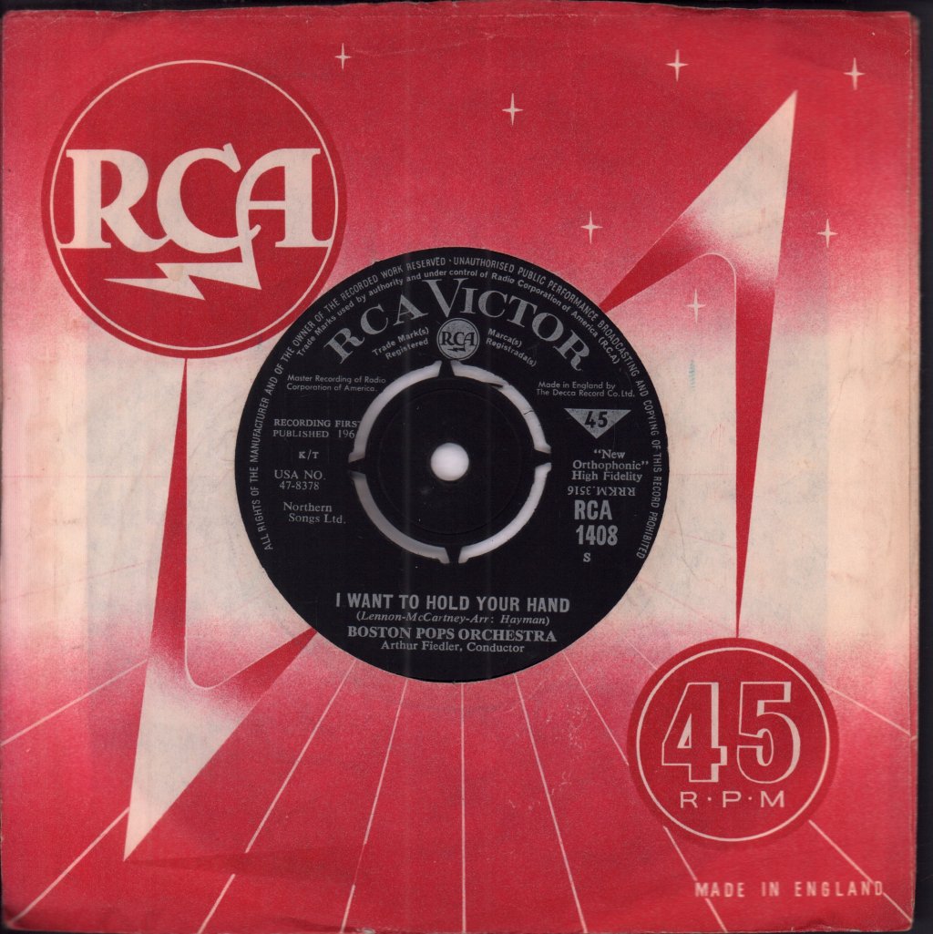Boston Pops Orchestra - I Want To Hold Your Hand - 7 Inch