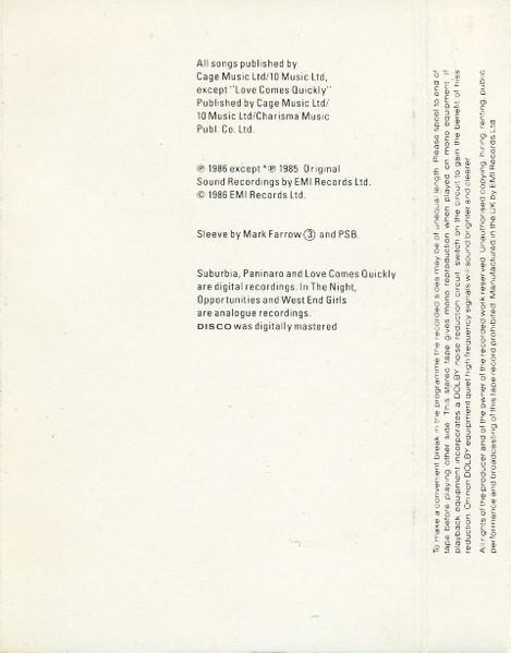 Pet Shop Boys - Disco - Cassette