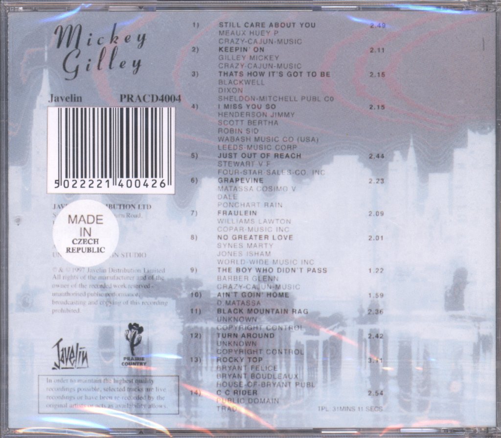 Mickey Gilley - I Miss You So - Cd