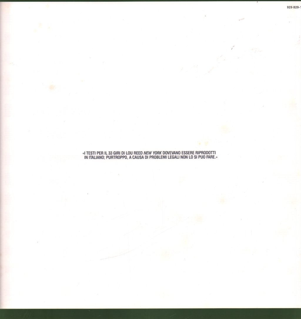 Lou Reed - New York - Lp