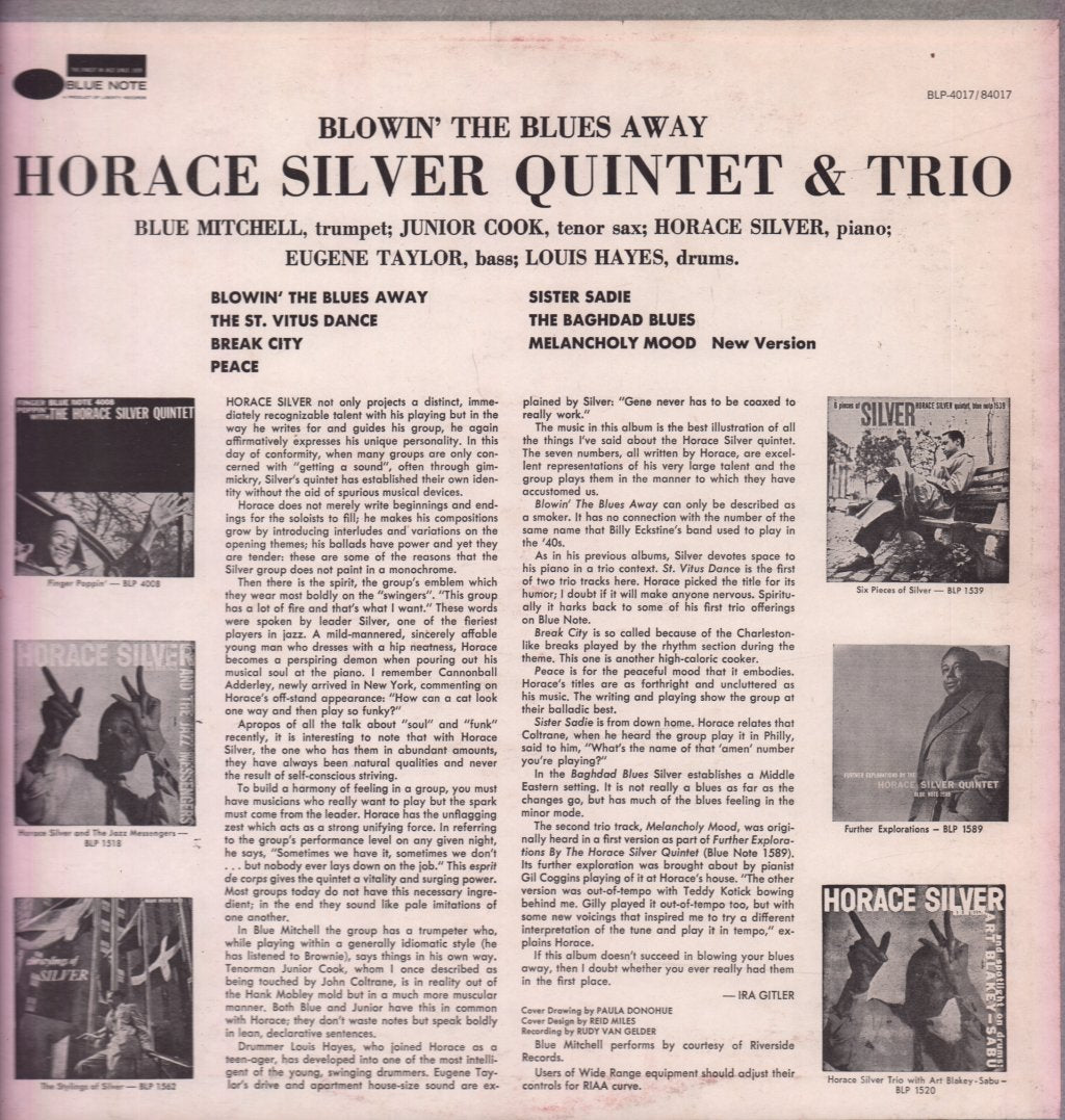 Horace Silver Quintet & Trio - Blowin' The Blues Away - Lp