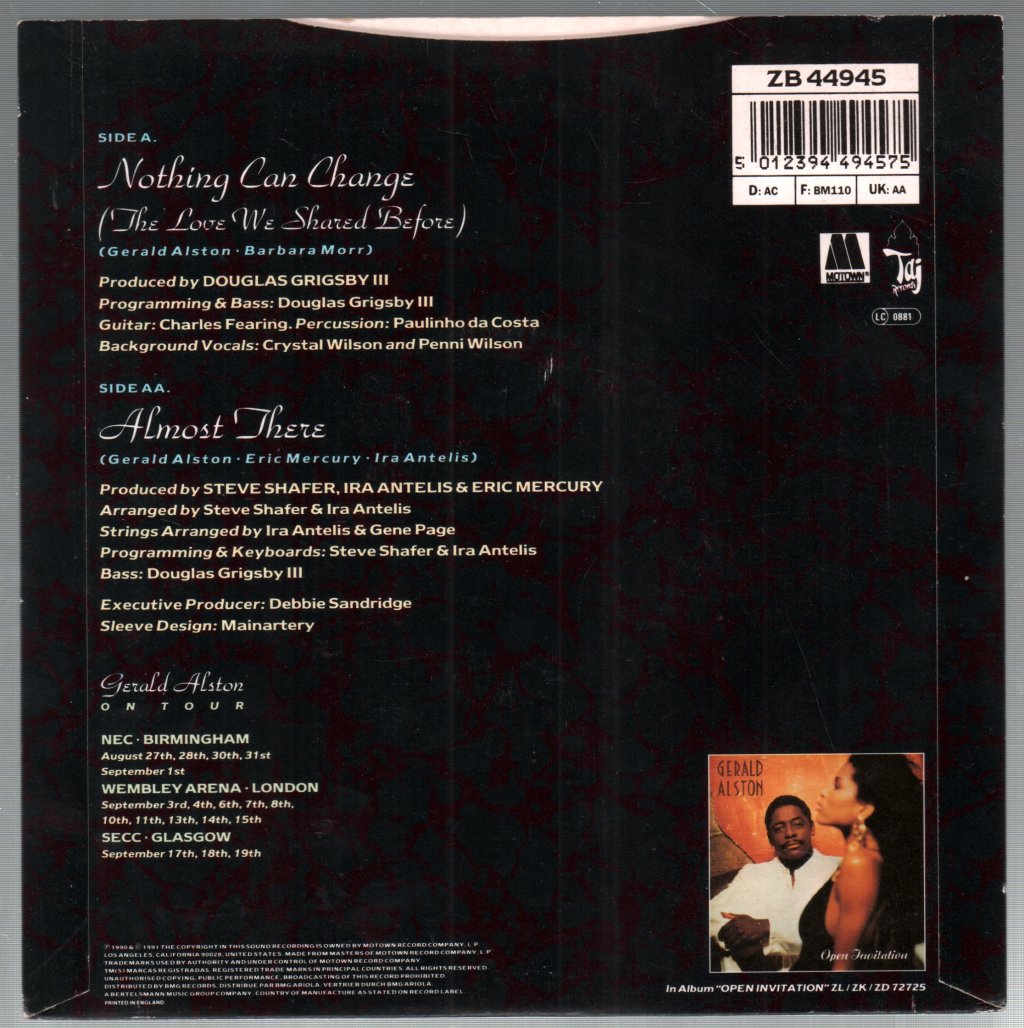 Gerald Alston - Nothing Can Change - 7 Inch