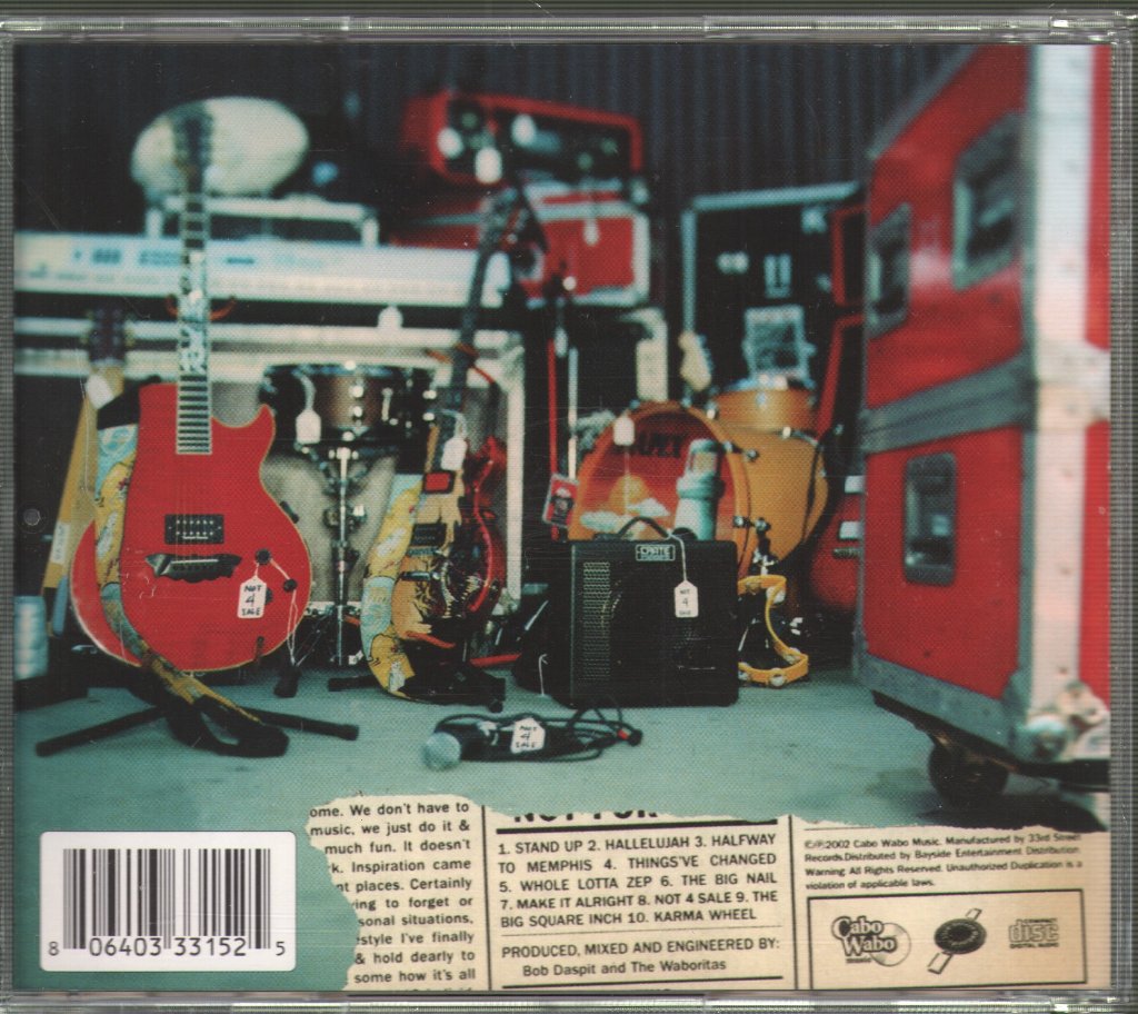 Sammy Hagar And The Waboritas - Not 4 Sale - Cd