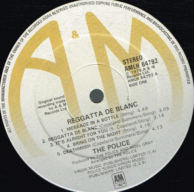 Police - Reggatta De Blanc - Lp