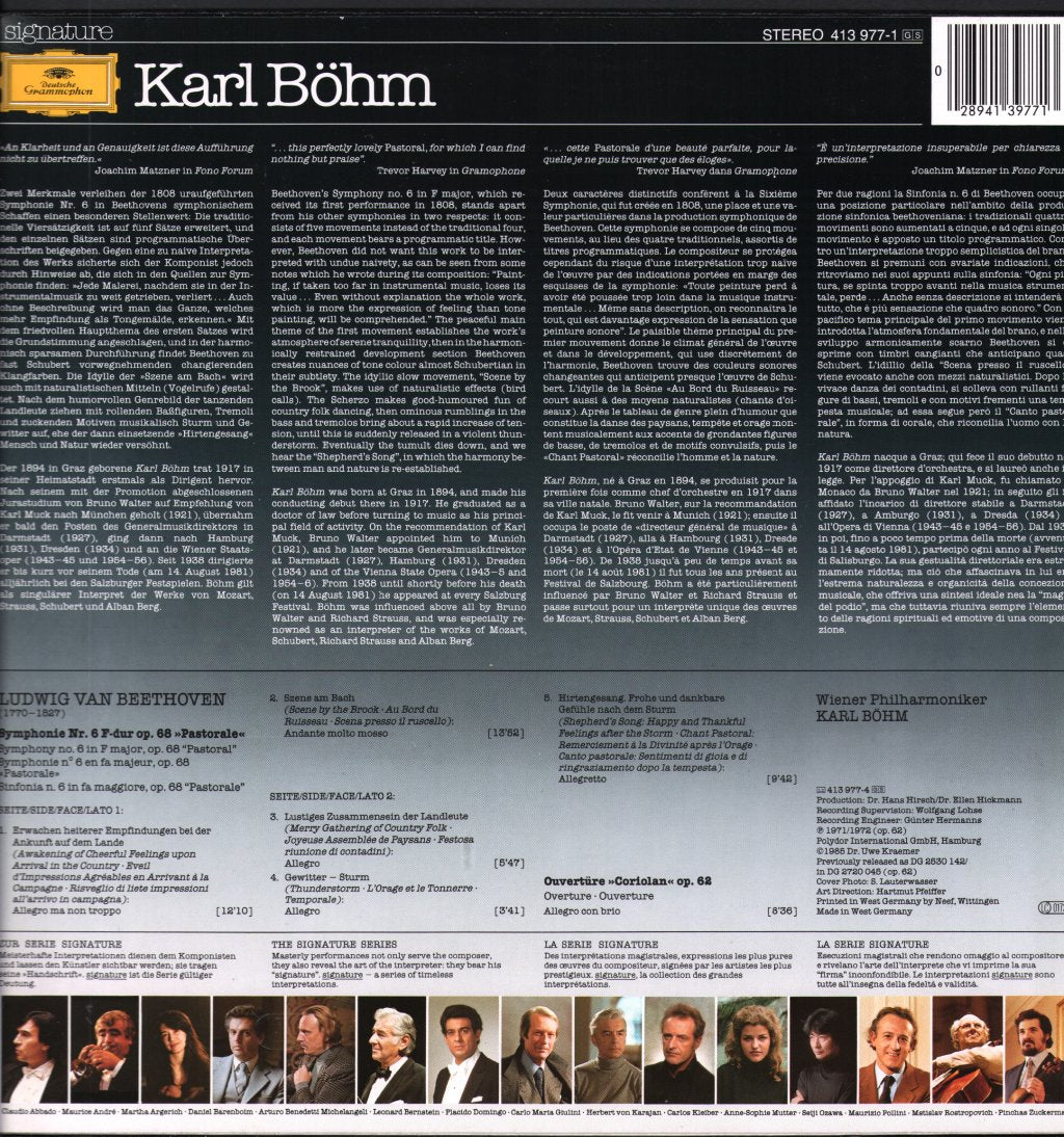 Karl Bohm / Wiener Philharmoniker - Beethoven - Symphonie No. 6 "Pastorale" - Lp