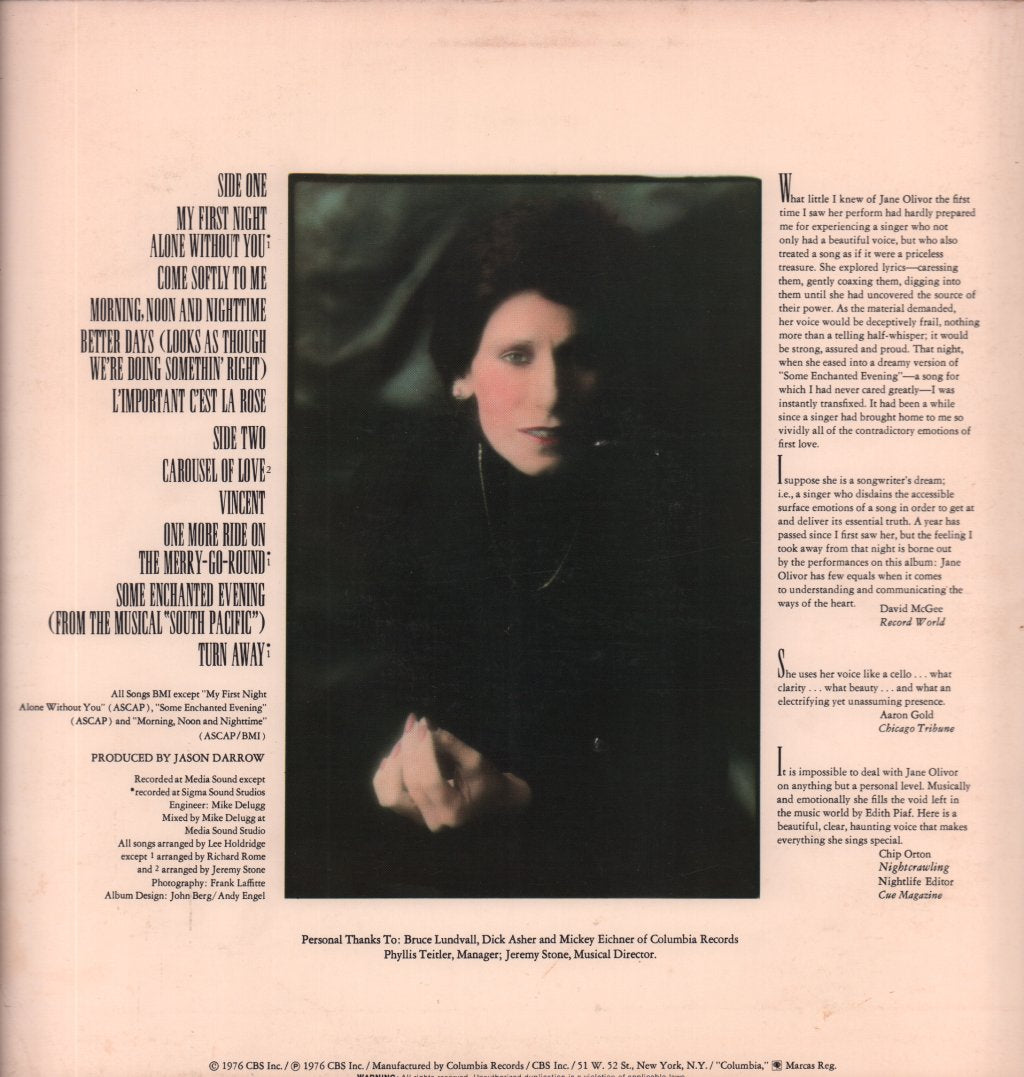 Jane Olivor - First Night - Lp