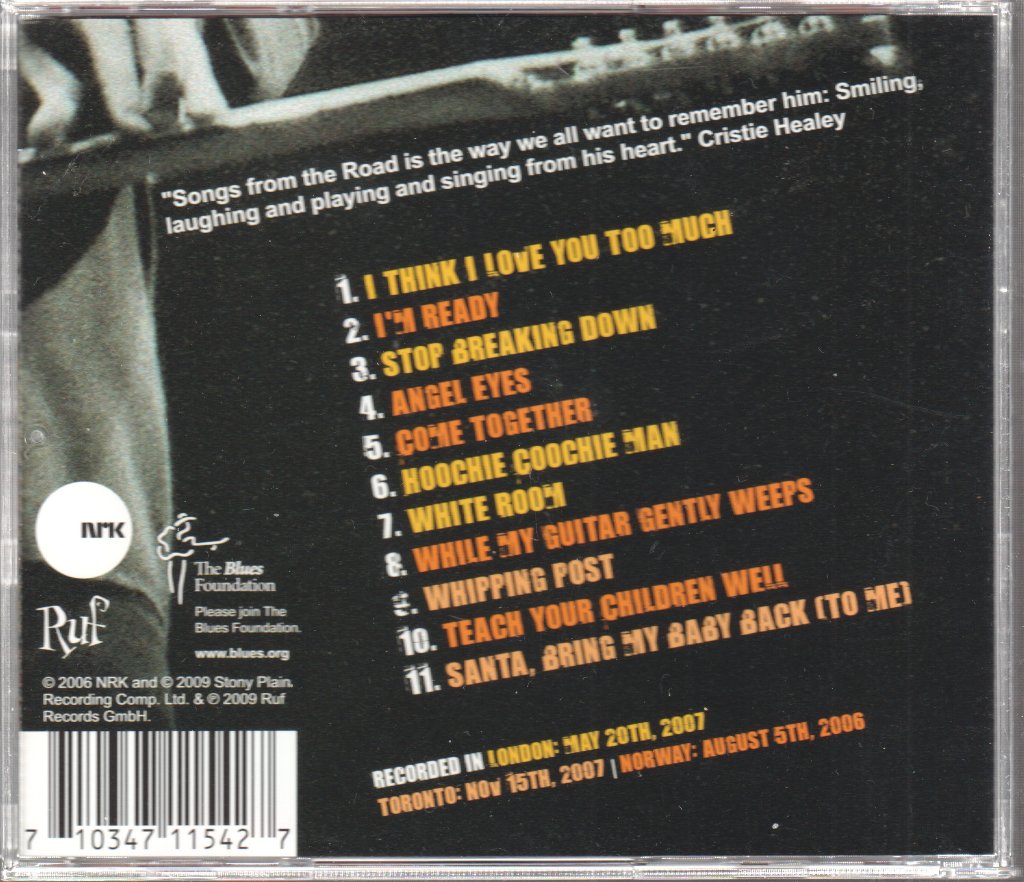 Jeff Healey - Songs From The Road - Cd