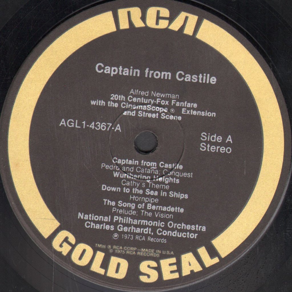 Charles Gerhardt - Capatin From Castile - The Classic Film Scores Of Alfred Newman - Lp