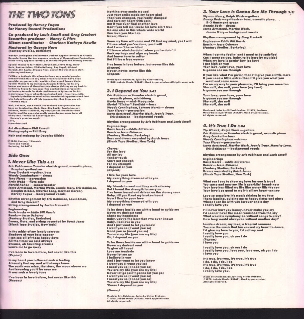 Two Tons O' Fun - Backatcha - Lp