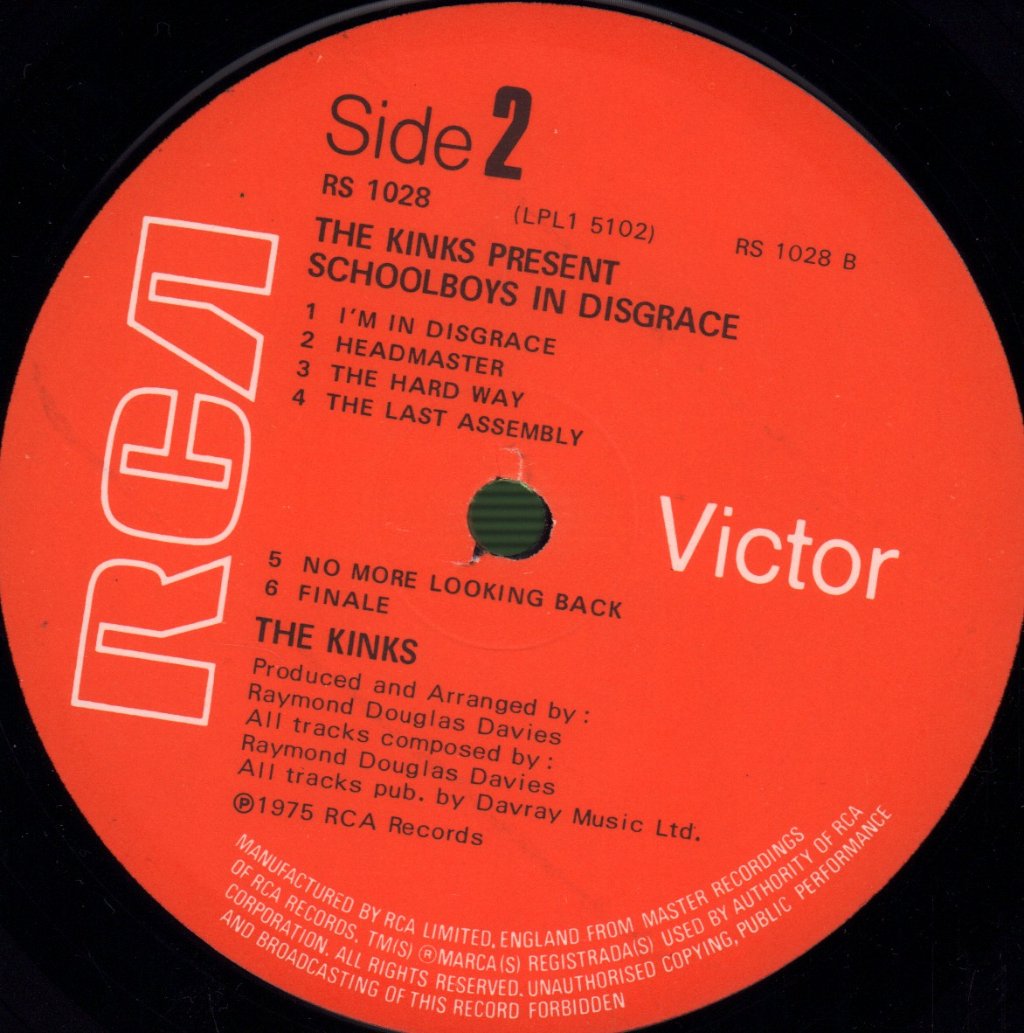 Kinks - Schoolboys In Disgrace - Lp