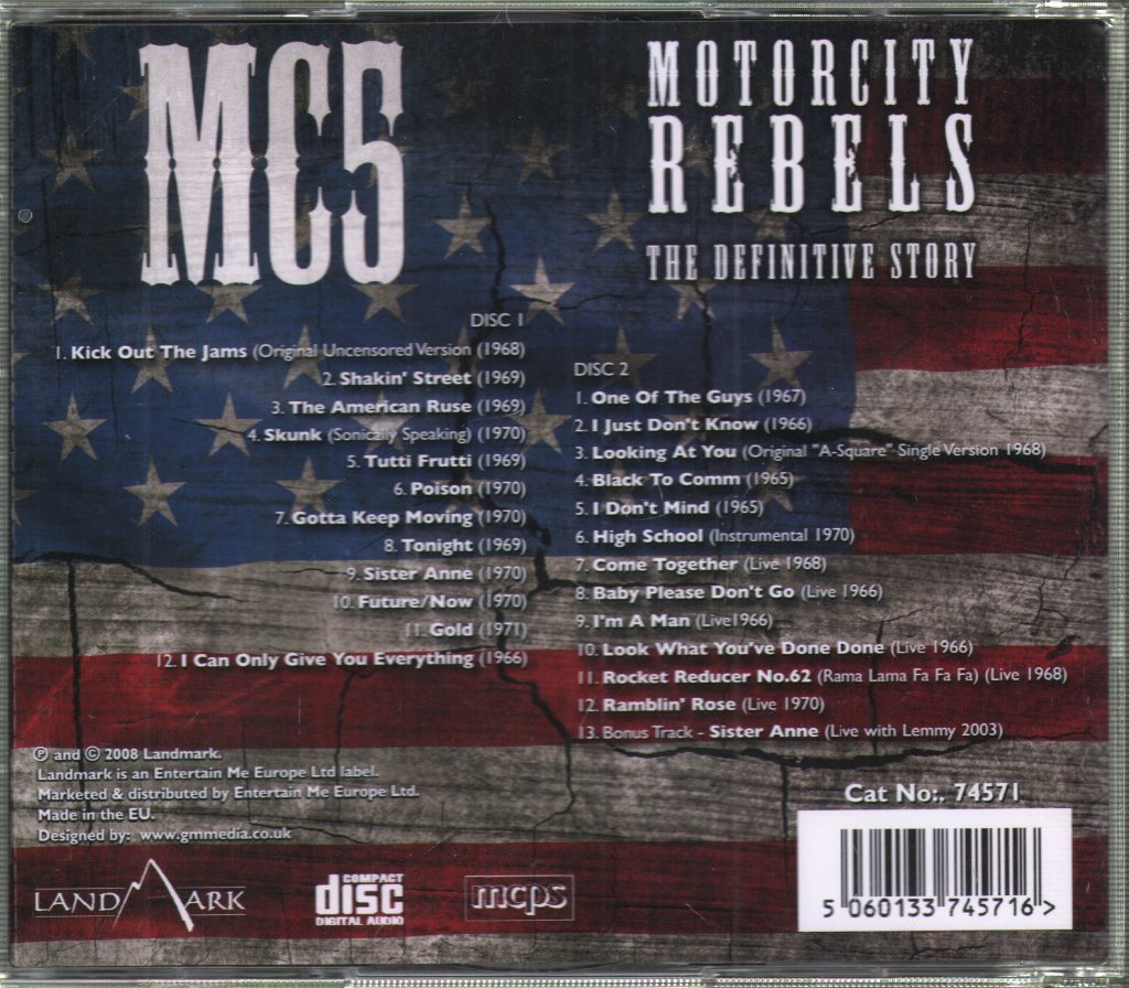 MC5 - Motorcity Rebels (The Definitive Story) - Double Cd