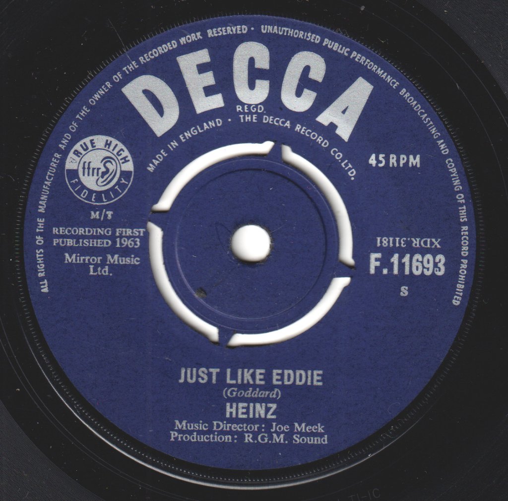Heinz - Just Like Eddie - 7 Inch