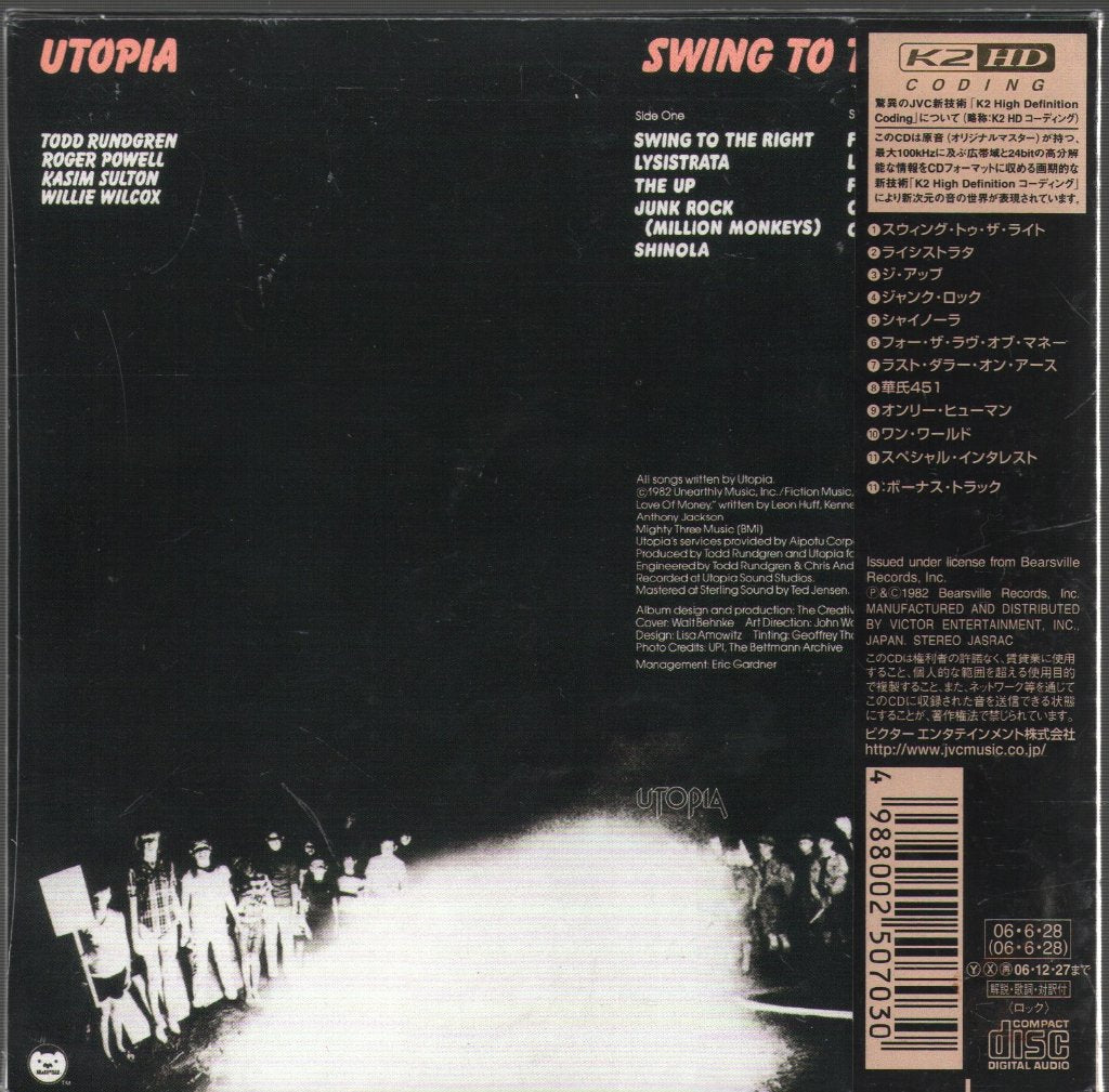 Utopia - Swing To The Right - Cd