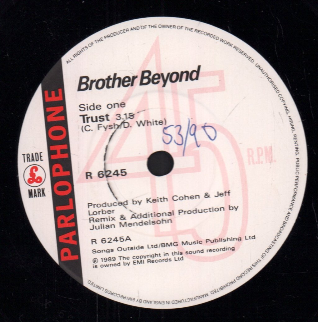 Brother Beyond - Trust - 7 Inch