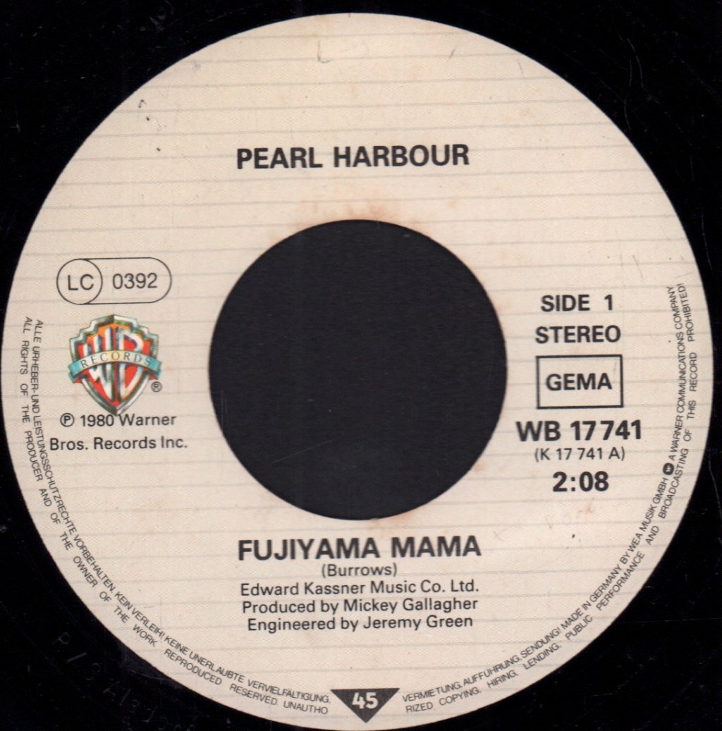 Pearl Harbour - Fujiyama Mama - 7 Inch