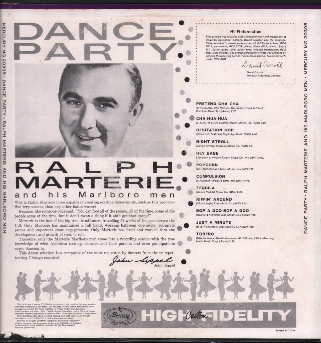 Ralph Marterie And His Marlboro Men - Dance Party - Lp