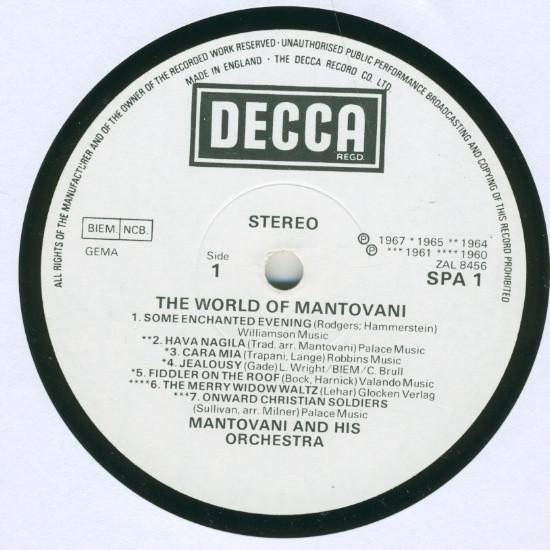Mantovani And His Orchestra - World Of Mantovani - Lp