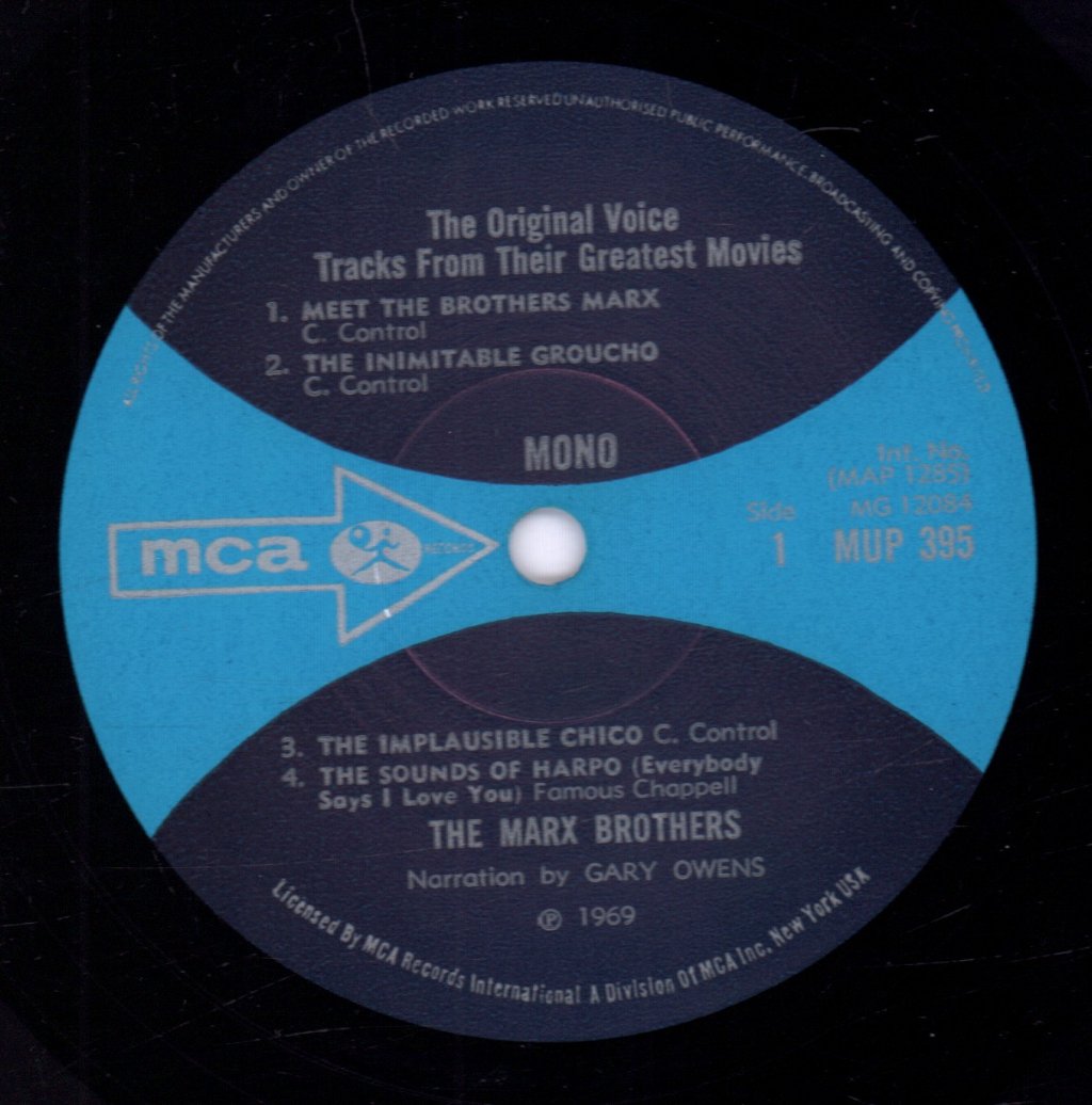 Marx Brothers - Original Voice Tracks From Their Greatest Movies - Lp