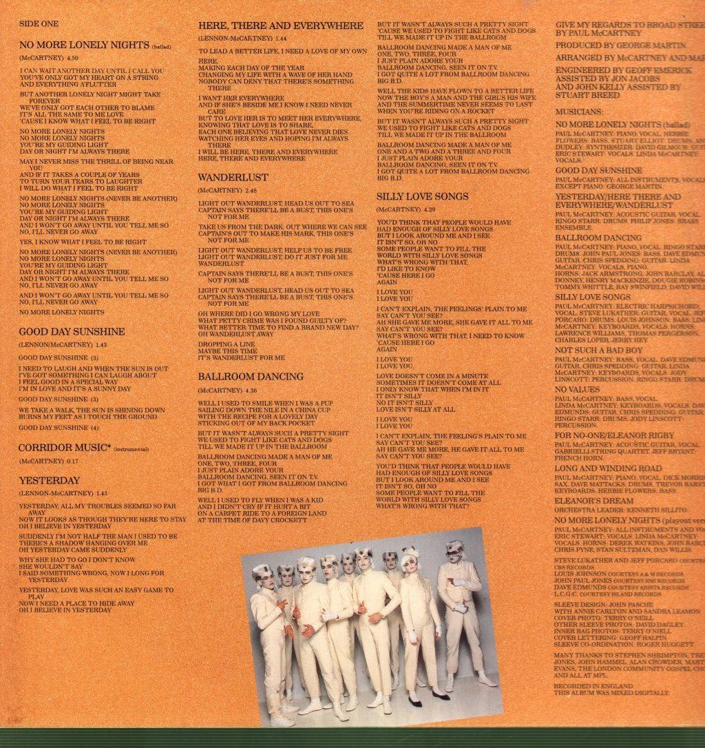 Paul McCartney - Give My Regards To Broad Street - Lp