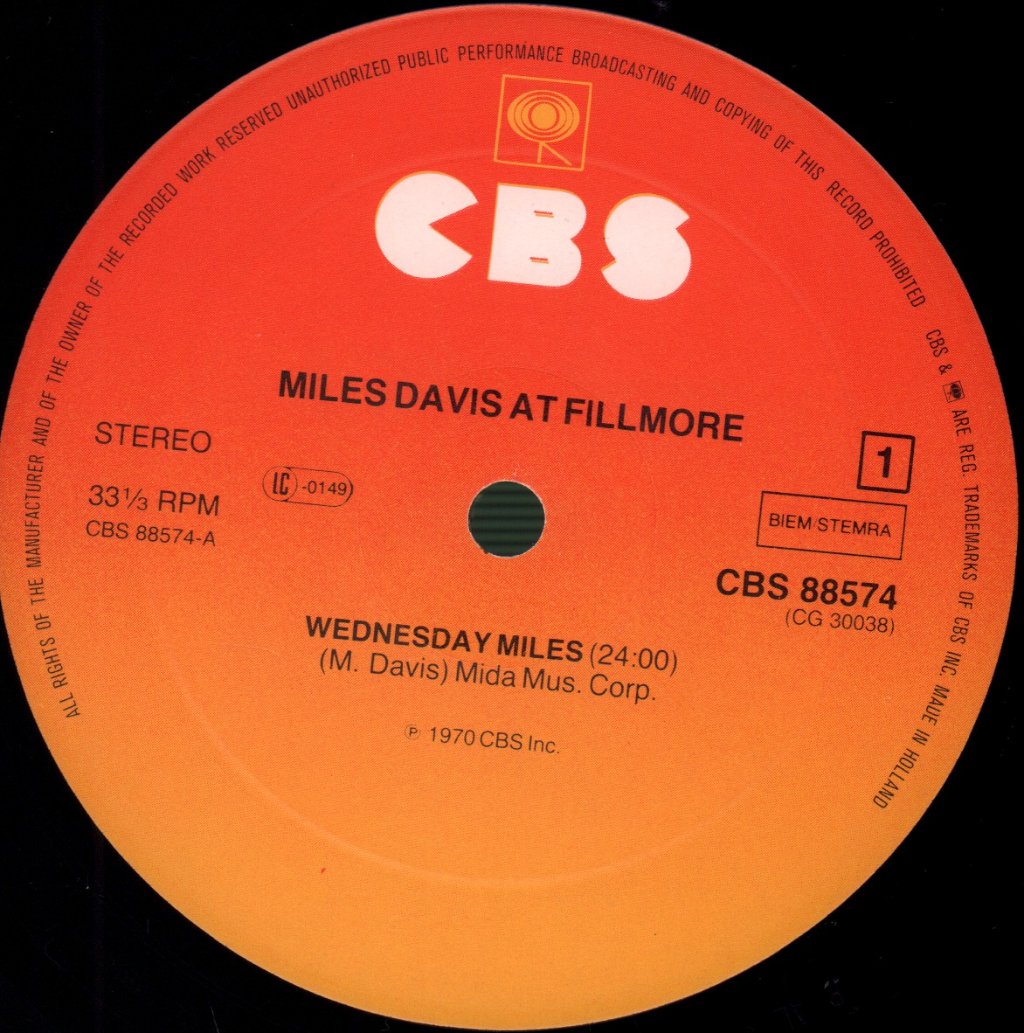 Miles Davis - Miles Davis At Fillmore - Double Lp