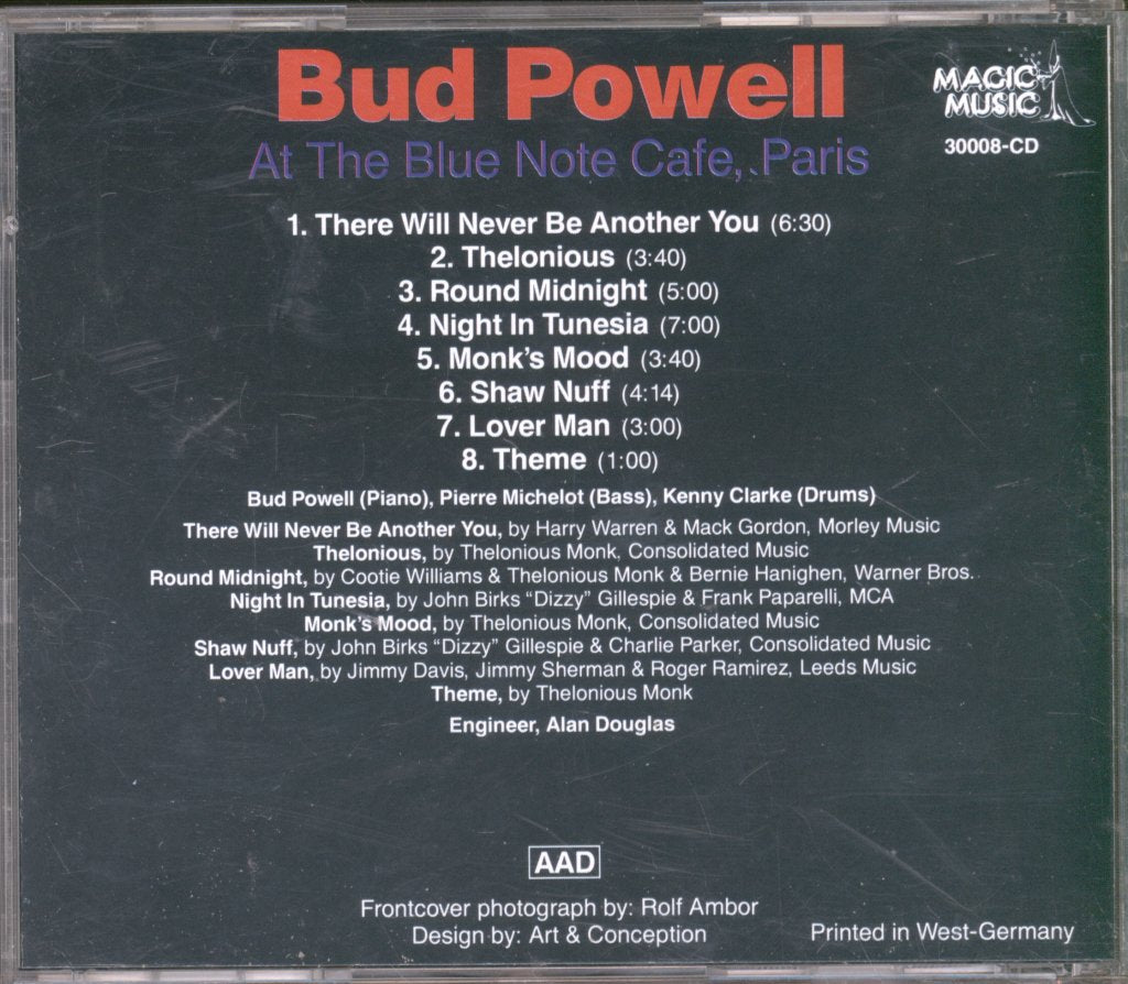 Bud Powell - At The Blue Note Cafe, Paris - Cd