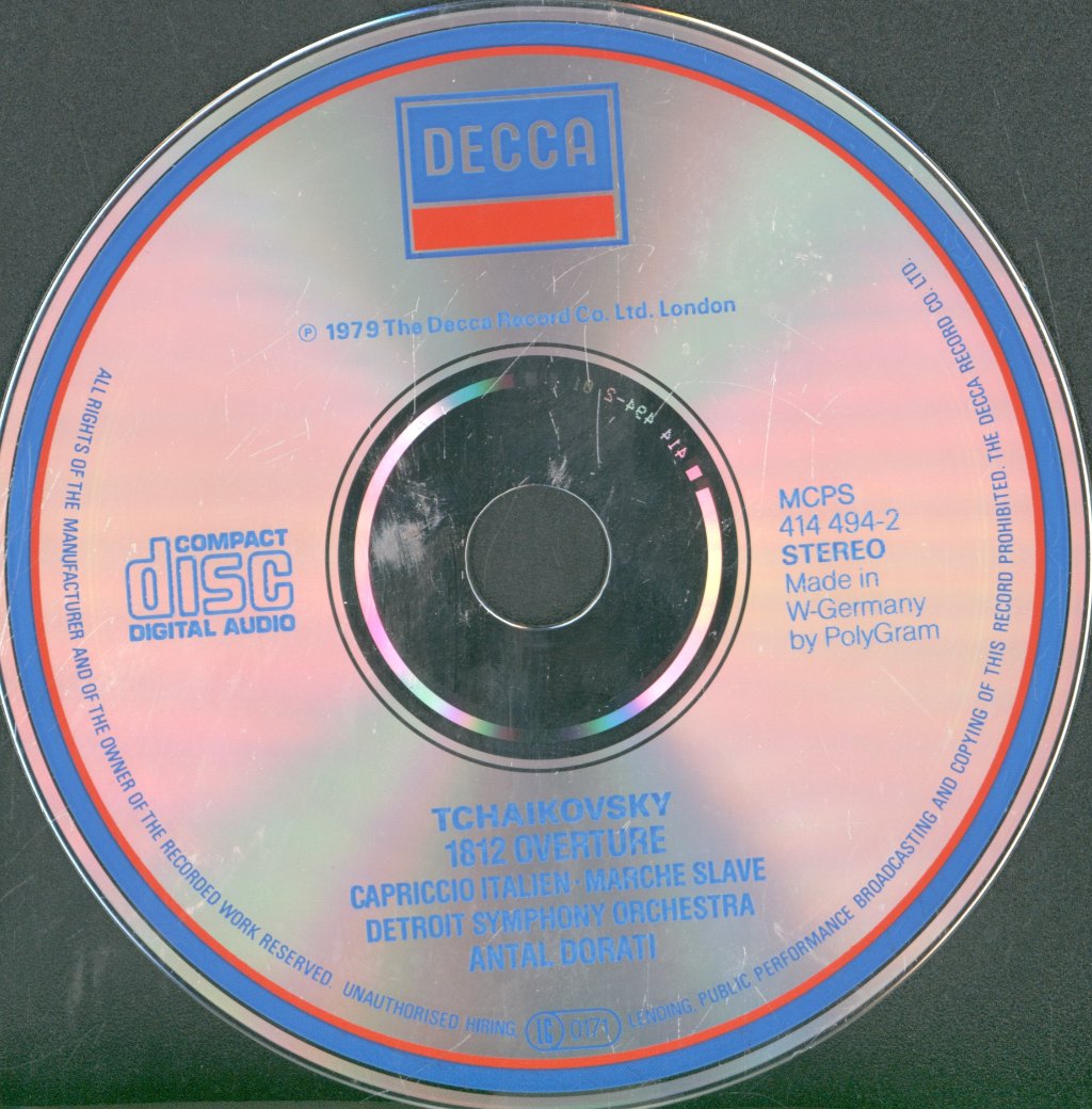 Pyotr Ilyich Tchaikovsky - 1812 Overture: Capriccio Italien; Marche Slave; - Cd