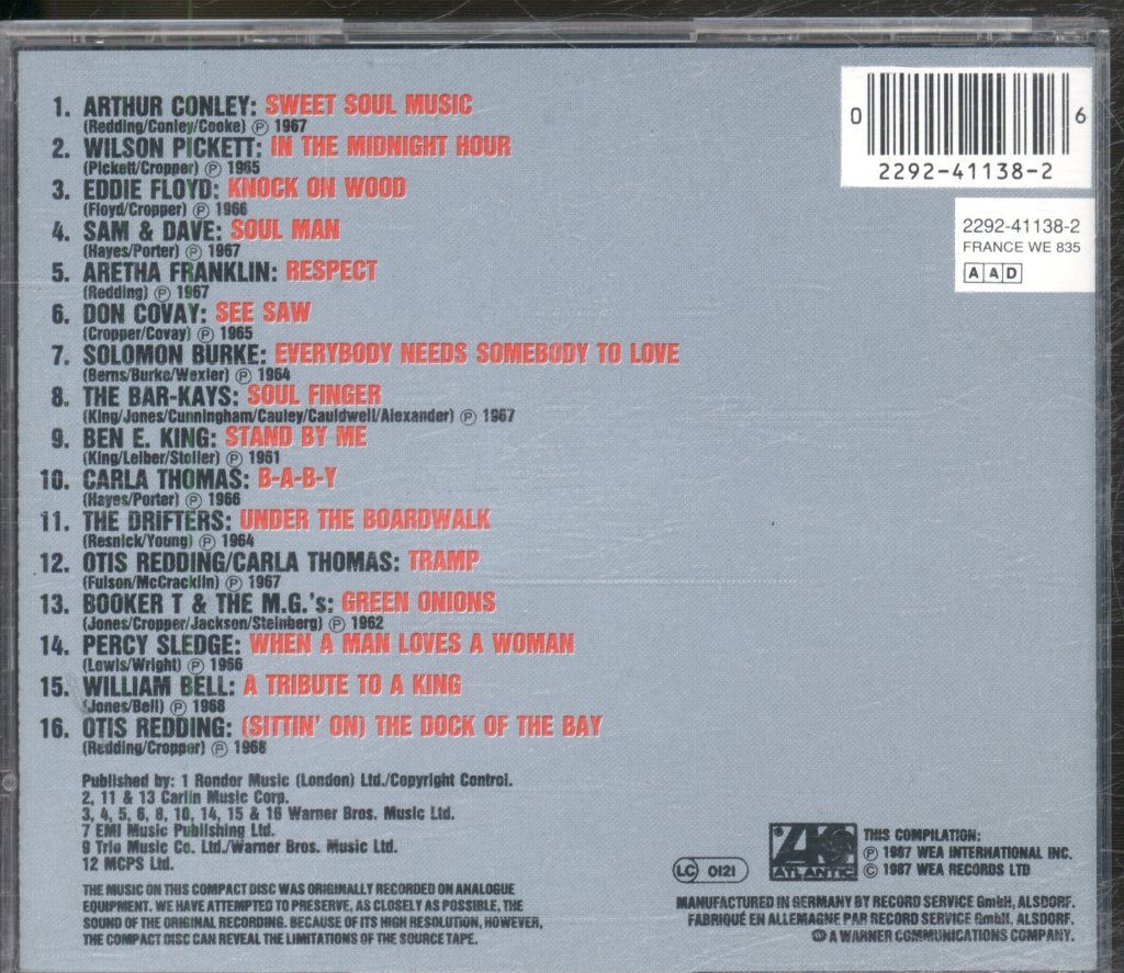 Various Artists - Atlantic Soul Classics - Cd